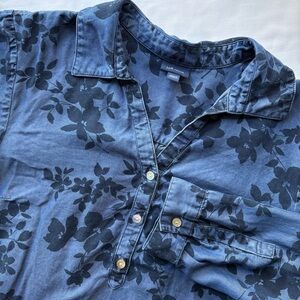 J. Jill Denim Tencel Floral Top Large